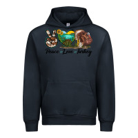 Navy peace love turkey Urban Hoodie - LillyAllenDesigns
