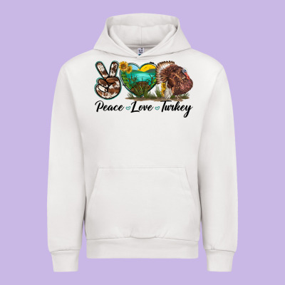 Peace Love Turkey Urban Hoodie Designed By Lillyallendesigns