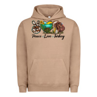 Pigment Burro peace love turkey Urban Hoodie - LillyAllenDesigns