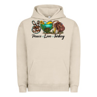 Pigment French Oak peace love turkey Urban Hoodie - LillyAllenDesigns