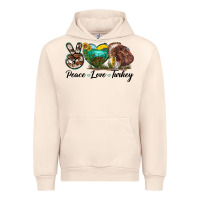 Sandshell peace love turkey Urban Hoodie - LillyAllenDesigns