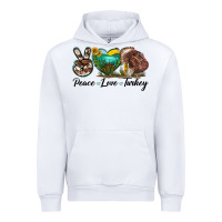 White peace love turkey Urban Hoodie - LillyAllenDesigns