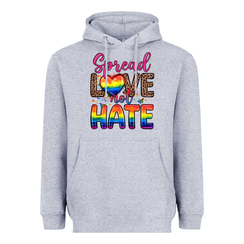Spread Love Not Hate Heavyweight Hoodie by Zillion Design Studio | Teevron