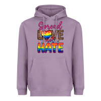 Lavender spread love not hate Heavyweight Hoodie - Zillion Design Studio