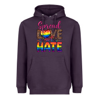 Plum spread love not hate Heavyweight Hoodie - Zillion Design Studio