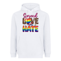 White spread love not hate Heavyweight Hoodie - Zillion Design Studio