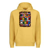 Antique Gold hispanic haritage month flags with background Premium Hoodie - BundleAndBundleShop