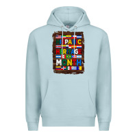 Blue Mist hispanic haritage month flags with background Premium Hoodie - BundleAndBundleShop