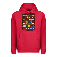 Cardinal hispanic haritage month flags with background Premium Hoodie - BundleAndBundleShop