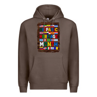 Coffee hispanic haritage month flags with background Premium Hoodie - BundleAndBundleShop