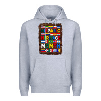 Heather Grey hispanic haritage month flags with background Premium Hoodie - BundleAndBundleShop