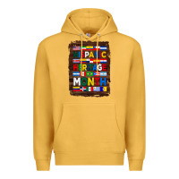 Mustard hispanic haritage month flags with background Premium Hoodie - BundleAndBundleShop