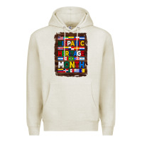 Oatmeal Heather hispanic haritage month flags with background Premium Hoodie - BundleAndBundleShop