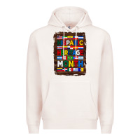 Pale Pink hispanic haritage month flags with background Premium Hoodie - BundleAndBundleShop