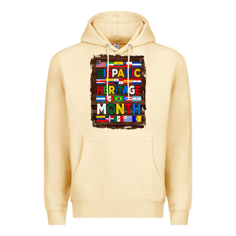 Hispanic Haritage Month Flags With Background Premium Hoodie by BundleAndBundleShop | Teevron