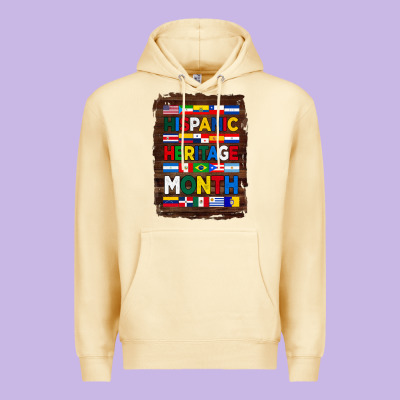 Hispanic Haritage Month Flags With Background Premium Hoodie Designed By Bundleandbundleshop