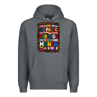 Rock hispanic haritage month flags with background Premium Hoodie - BundleAndBundleShop