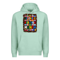 Seafoam hispanic haritage month flags with background Premium Hoodie - BundleAndBundleShop