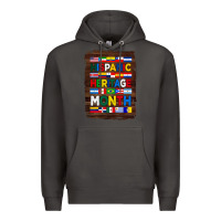 Smoke hispanic haritage month flags with background Premium Hoodie - BundleAndBundleShop