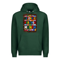 Sports Green hispanic haritage month flags with background Premium Hoodie - BundleAndBundleShop