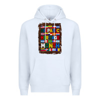 White hispanic haritage month flags with background Premium Hoodie - BundleAndBundleShop