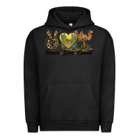 Pigment Black peace love camel Urban Hoodie - LillyAllenDesigns