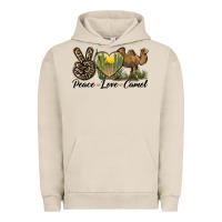 Pigment French Oak peace love camel Urban Hoodie - LillyAllenDesigns