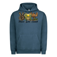 Pigment Midnight Navy peace love camel Urban Hoodie - LillyAllenDesigns