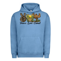 Pigment Pebble Blue peace love camel Urban Hoodie - LillyAllenDesigns