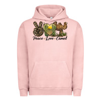 Pigment Salmon peace love camel Urban Hoodie - LillyAllenDesigns