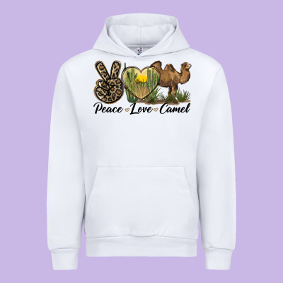 Peace Love Camel Urban Hoodie Designed By Lillyallendesigns