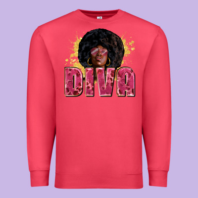 Diva Juneteenth Premium Sweatshirt Designed By Zillion Design Studio