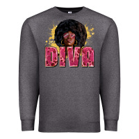 Charcoal Heather Diva juneteenth Premium Sweatshirt - Zillion Design Studio