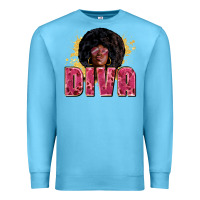 Ocean Blue Diva juneteenth Premium Sweatshirt - Zillion Design Studio