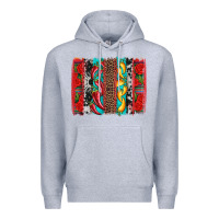 Heather Grey cinco de mayo vibes brushstrokes Premium Hoodie - Artiststas
