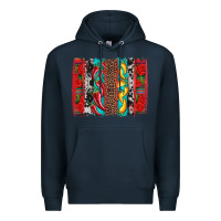 Navy cinco de mayo vibes brushstrokes Premium Hoodie - Artiststas