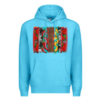 Ocean Blue cinco de mayo vibes brushstrokes Premium Hoodie - Artiststas