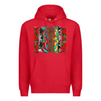Red cinco de mayo vibes brushstrokes Premium Hoodie - Artiststas