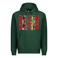 Sports Green cinco de mayo vibes brushstrokes Premium Hoodie - Artiststas