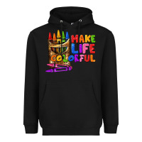 Black make life colorful Heavyweight Hoodie - texasbilliewilder