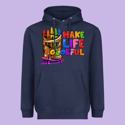 Make Life Colorful Heavyweight Hoodie Designed By Texasbilliewilder