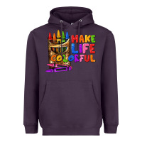 Plum make life colorful Heavyweight Hoodie - texasbilliewilder
