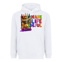 White make life colorful Heavyweight Hoodie - texasbilliewilder