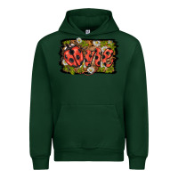 Forest Green ladybug one background Urban Hoodie - BarkalooDesign
