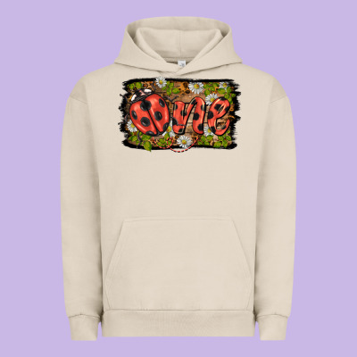 Ladybug One Background Urban Hoodie Designed By Barkaloodesign