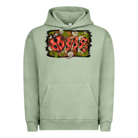 Pigment Oil Green ladybug one background Urban Hoodie - BarkalooDesign