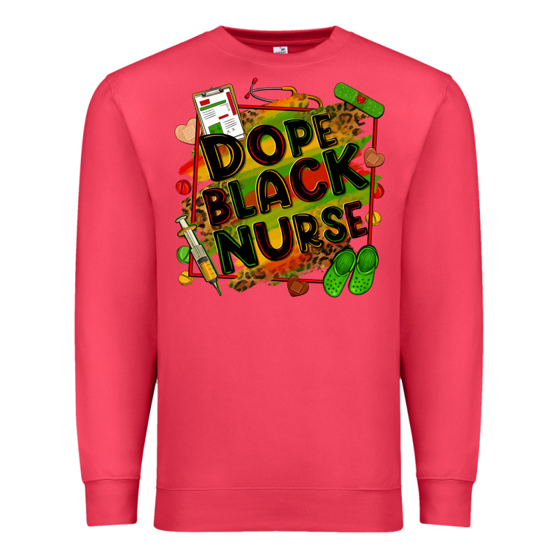 Dope Black Nurse Juneteenth Premium Sweatshirt by Zillion Design Studio | Teevron