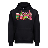 Black pink christmas gnomes coffee cups Urban Hoodie - Jasminsmagicworld