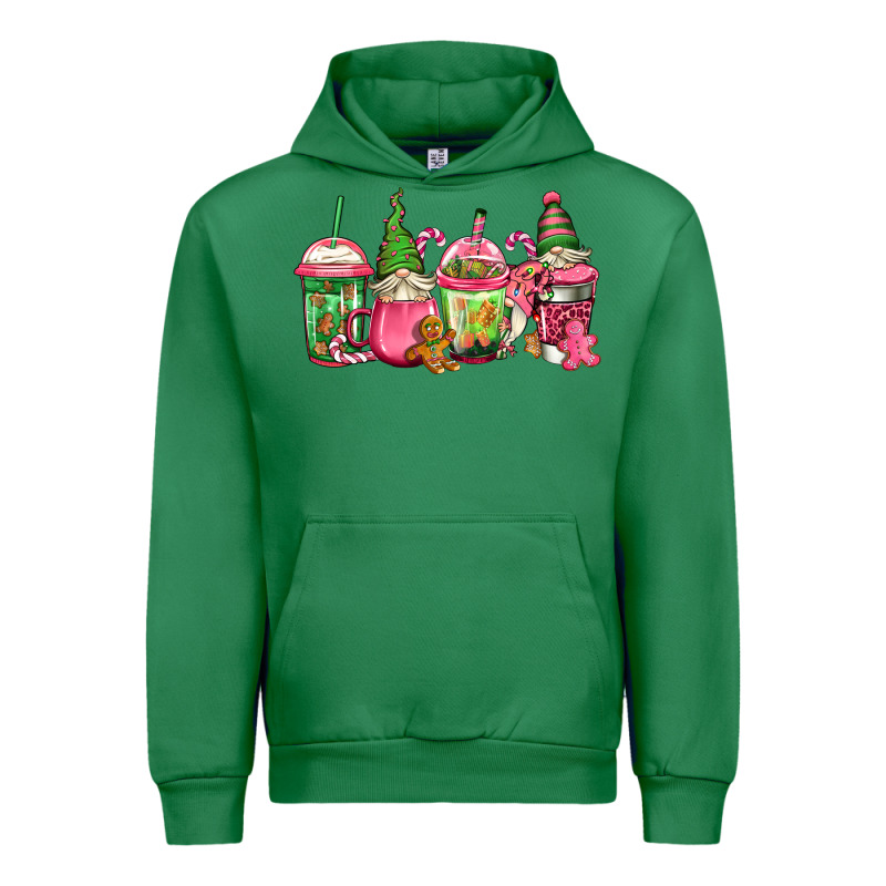 Pink Christmas Gnomes Coffee Cups Urban Hoodie by Jasminsmagicworld | Teevron