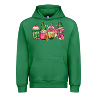 Emerald pink christmas gnomes coffee cups Urban Hoodie - Jasminsmagicworld